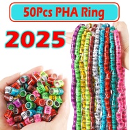 50Pcs 2025 PHA Pigeons Foot Ring 8*11mm Pigeons Leg Ring with Numbers Parrots Leg Rings