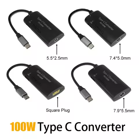 100W Converter DC 19V 20V to USB C PD Power Adapter for Macbook Lenovo Hp Huawei Phone Type C Chargi