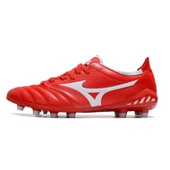 16F6 Mizuno Morelia Neo III Pro Football Soccer Shoes Men's K-Leather Cleats Red