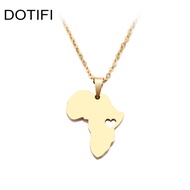 Necklace For Women Men Africa Map Gold Pendant Necklaces