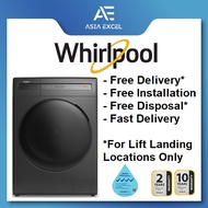 WHIRLPOOL FWEB8002GG 8KG GREY SANICARE FRONT LOAD WASHING MACHINE
