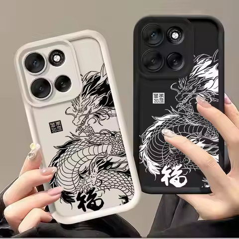 For Motorola Moto G86 G56 5G Case Fashion Dragon Totem Back Cover For Moto G86 G56 5G Soft Silicone 