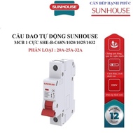 SUNHOUSE MCB 1-POLE AUTOMATIC BREAKER SHE-B-C68N/1020/1025/1032