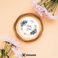 Zhitie - Custom Round Stickers with Wedding Name, Big Size Souvenir SWD-09