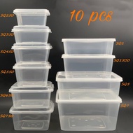 [10pcs] Bekas Kecil Plastik Pakai Buang Segi Empat SQ250 SQ350 SQ450 SQ650SQ750 Square Disposable Pl