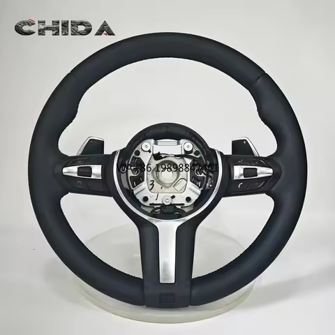 High Quality Black Leather for BMW Steering Wheel for F10 M5 M8 M6 F01 F02 F03 F12 F13 F07 F90 F92 F