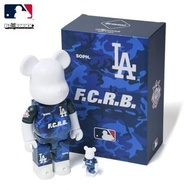 (現貨) BE@RBRICK F.C.R.B. × MLB (Los Angeles Dodgers) 100% & 400% Bearbrick