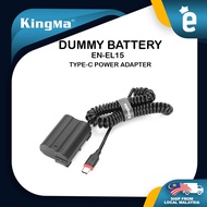 KingMa USB Type C EN-EL15 Dummy Battery Power Adapter DC Coupler For Nikon Z7 Z7II Z6 Z6II Z5 D500 D