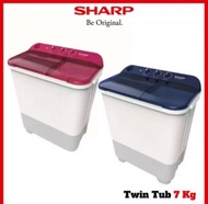 Mesin Cuci Sharp 2 Tabung ES -T75NT Transparant