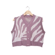 Dusty Zebra Pattern Vest (CODE: B78-16)