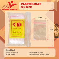 Plastic Clip 8x5 Ziplock Zipper Size 8 x 5 cm 100 Sheets