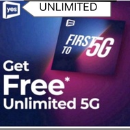 YES UNLIMITED 5G SIM CARD FT5G + PLAN UNLIMITED DATA VOICE 30 DAY FREE 12 GB HOTSPOT