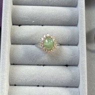 綠碧璽 碧茜 電氣石 托瑪琳 水晶 開口 戒指 Green Tourmaline Adjustable Ring