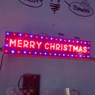 Tulisan lampu LED - LED sign Merry christmas new buat natal