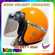 TOPI KELEDAR MS88 HELMET OREN + BOGO VISOR (ORANGE)