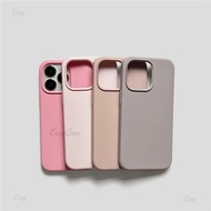 Supercase for i7-i15promax model, silicone case, velvet lining, pink color, i15 i15pro i15plus i15pr