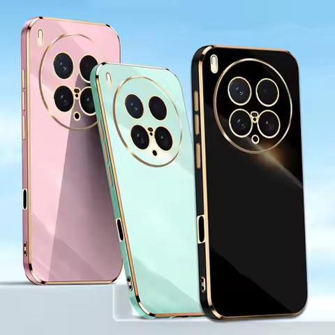 Electroplated Gold Border Phone Case For VIVO X200 Ultra X200s X200 Pro mini X100s pro X90 Pro X90s