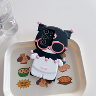 Sanrio | Lovely Glasses Kuromi Cartoon Phone Case For iPhone 17 16 15 14 13 12 11 Pro Max Plus 16e 1