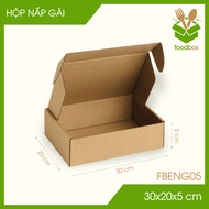 Combo of 100 cardboard boxes with snap lids - 30x20x5 cm - Fashion packaging box with snap lids -FB.