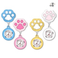 GOGOU Retractable Watch Brooch, Cute Lovely Nurse Pocket Watches, Gift Colourful Cat  Doctor Badge R