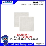 Habitat - Granite Granit Lantai Kamar Mandi Kasar Petra Bianco 60X60 K