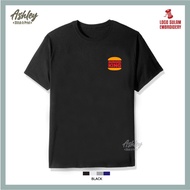 T Shirt Round Neck Burger King Fast Food Flame-Grilled Burger Whopper Burger Baju Lelaki Cotton Embr