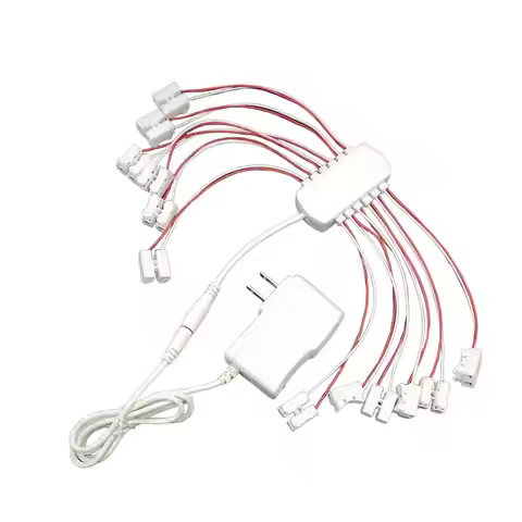 3V 2A Power Supply with 12 Ports US Plug for Hobby Train Miniature Garden Street Light Decorations