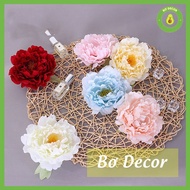 Set of 5 peony flower heads, silk flower heads used to decorateCNYs, water towers, fortune cakes, an