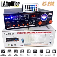 Amplifier Stereo Bluetooth 2000W Indikator Meter VU Suara Surround 2MIC FM AUX USB SD AMP Remote Kon