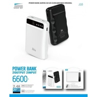 [ DISAF STORE ] Powerbank JASPAN J10 LED 6600mAh 2 Port Original
