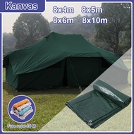 Canopy camping kanvas 4x8 5x8 6x8 8x10m Waterproof canvas Tarpaulin sheet 160g/m2 Canvas canopy Tarp