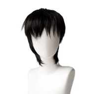 Mullet Kepala Wig Pria Versi Korea Tampan Rambut Pendek Ekor Serigala Fashion Berbulu Alami Pria dan