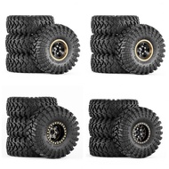 4Pcs 63mm 1.0" Heavy Duty Brass Beadlock Wheel 7mm Hex for 1/18 1/24 FCX24 FCX24M TRX4M SCX24 AX24