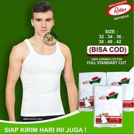 ADULT MEN'S SINGLET/ RIDER UNDERSHIRT CODE R123BS WHITE COLOR CLASSIC RIDER SINGLET SIZE 32-34-36-38