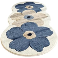 Floral Area Rug, Non Slip Bedroom Carpet, Decorative Floor Mat, Soft Low Pile Home Accent, Washable 