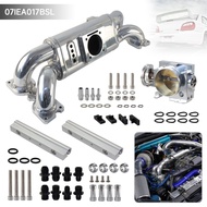 Intake Manifold +Throttle Body+Fuel Rail For Impreza WRX STi EJ20 EJ25 2001-2005 Black/Silver