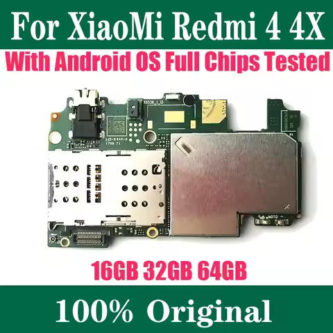 Original Unlocked For Xiaomi Redmi 4 / 4X Motherboard With Full Chips Android System Mainboard Circu