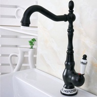 Bathroom Kitchen Faucets Black Oil Rubbed Brass Faucet for Kitchen Mixer Tap Cold And Hot Kitchen Sink Tap znf656