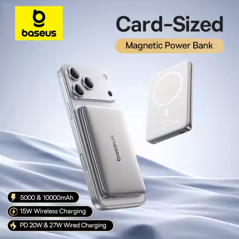 【CCC】Baseus 10000mAh Magnetic Power Bank PD 27W, 5000mAh Magnetic Power Bank PD 20W Card-Sized Power