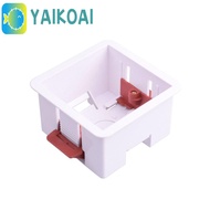 GLENES Wall Socket Cassette, Embedded Install Junction Box Gypsum Board Lining Box, Square White 86 