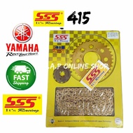 Yamaha Rxz 135 / Catalyzer / LC135 / Y125 / Lagenda110 Z ZR / Y110 / Y100 415 Chain + Spocket Set Ra