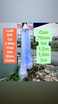 Lưới đánh cá 3 lớp màn dài 100m và 50m cao từ 2m 15m 12m... Fishing Bắt Cá