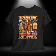 Funny Alcoholic Meme T-Shirt Bootleg Graphic Tee Unhinged Shirt Cursed Offensive T-Shirt Gen Z Gift 