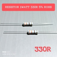 (5 PCS) 1WATT 1W 330R 330 OHM CF 5% ROHS RESISTORS