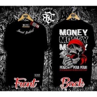 T-SHIRT OVERSIZE Trending A4 Size PRINT Skull Money a4size