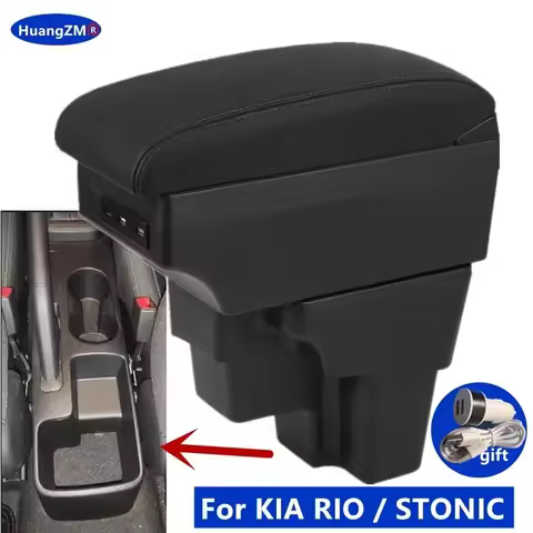 For KIA RIO Armrest box For KIA STONIC KIA Rio lx Cerato Armrest box Europe South Retrofit Car Stora