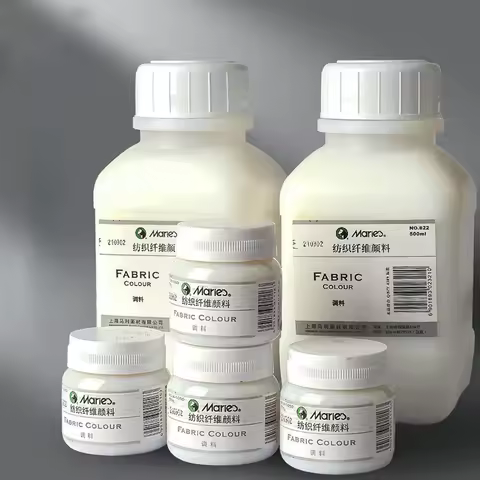 50/500ml Textile Seasoning Medium Agent Plastic Bottle Milky White Acrylic Blending Liquid Art Paint