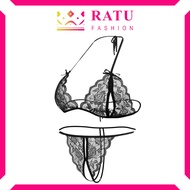 Ratu Fashion Transparent Lace Bra & Panties Set BS001