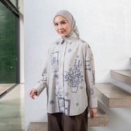 KEMEJA Akasa Print ShirtRurik OversizedWanita