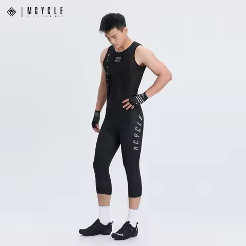 Mcycle High Quality Customized 3/4 Cycling Bib Pants for Unisex Seamless Reversible Sport Shorts Plu